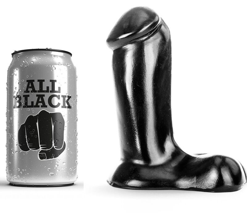GANZ SCHWARZER DILDO REALISTISCH 14 CM