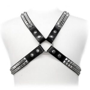 LEDER KÖRPER PYRAMID STUD HARNESS