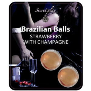 SECRETPLAY BRASILIANISCHE KUGEL-SET ERDBEER UND CHAMPAGNER