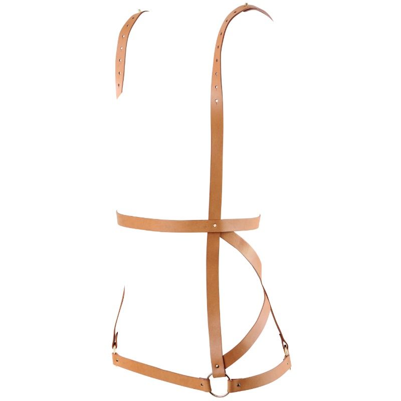 BIJOUX INDISCRETS MAZE ARROW DRESS HARNESS - BRAUN
