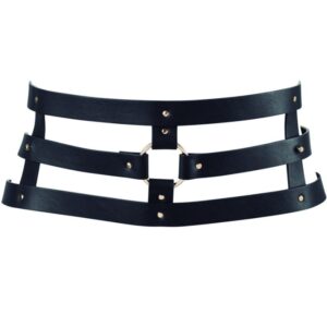BIJOUX INDISCRETS MAZE WIDE BELT UND HALTEN SCHWARZ