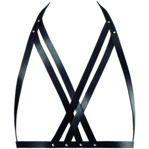 BIJOUX INDISCRETS MAZE HALTER BRA HARNESS SCHWARZ