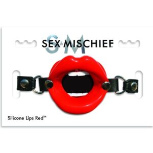 SEX & MISCHIEF SILIKON ROTE LIPPEN SCHWARZ