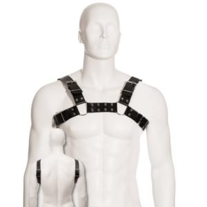 KÖRPERLEDER SCHWARZ BULL DOG HARNESS